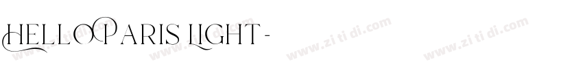 Hello Paris Light字体转换